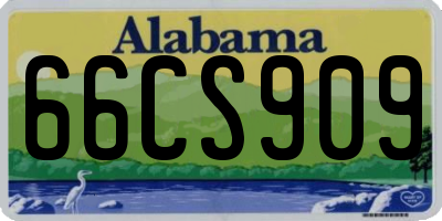 AL license plate 66CS909