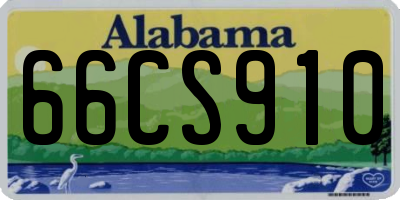 AL license plate 66CS910