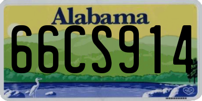 AL license plate 66CS914
