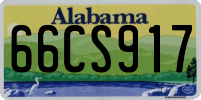 AL license plate 66CS917