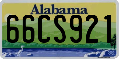 AL license plate 66CS921