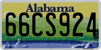 AL license plate 66CS924