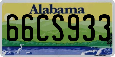 AL license plate 66CS933