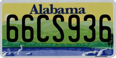 AL license plate 66CS936