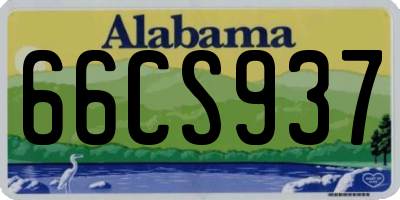 AL license plate 66CS937
