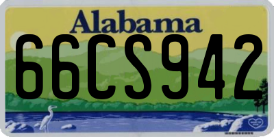 AL license plate 66CS942