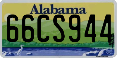 AL license plate 66CS944