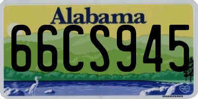 AL license plate 66CS945