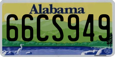 AL license plate 66CS949