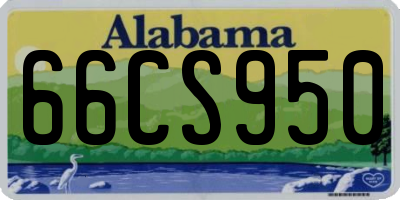 AL license plate 66CS950