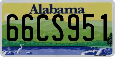 AL license plate 66CS951