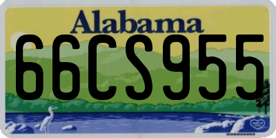 AL license plate 66CS955