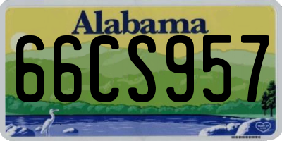 AL license plate 66CS957