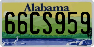AL license plate 66CS959