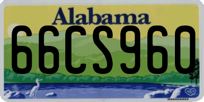 AL license plate 66CS960