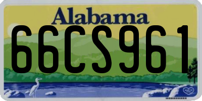 AL license plate 66CS961