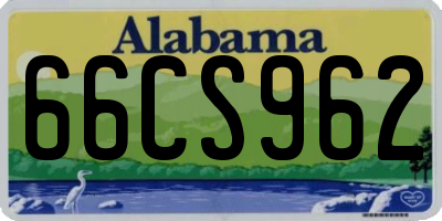 AL license plate 66CS962