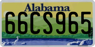 AL license plate 66CS965