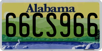 AL license plate 66CS966