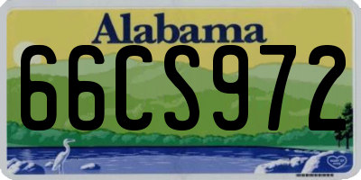 AL license plate 66CS972