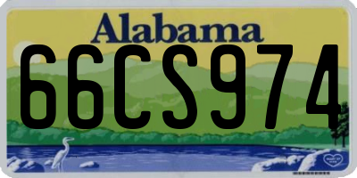 AL license plate 66CS974