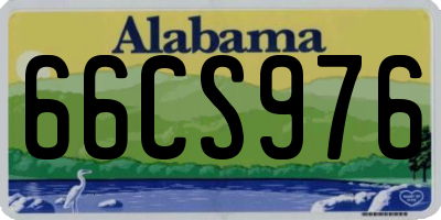AL license plate 66CS976