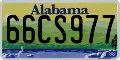 AL license plate 66CS977