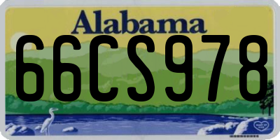 AL license plate 66CS978
