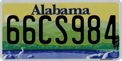 AL license plate 66CS984