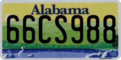 AL license plate 66CS988
