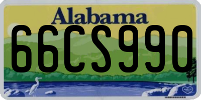 AL license plate 66CS990