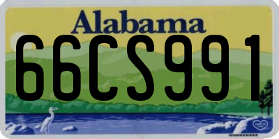 AL license plate 66CS991