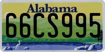 AL license plate 66CS995