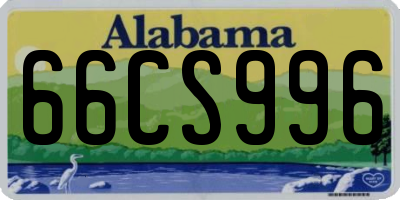 AL license plate 66CS996