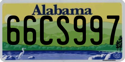 AL license plate 66CS997