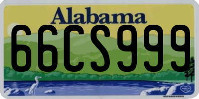 AL license plate 66CS999