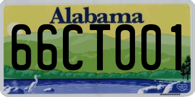 AL license plate 66CT001
