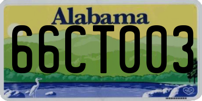 AL license plate 66CT003
