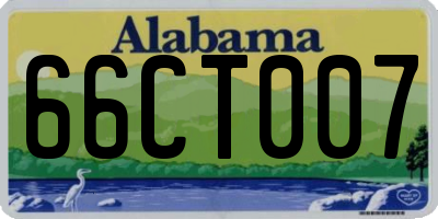 AL license plate 66CT007