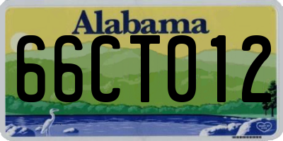 AL license plate 66CT012