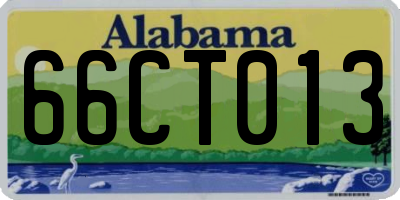 AL license plate 66CT013