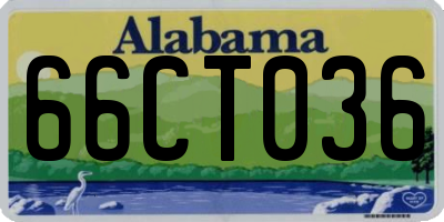 AL license plate 66CT036