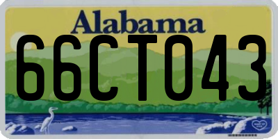 AL license plate 66CT043