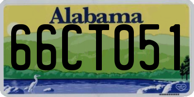 AL license plate 66CT051