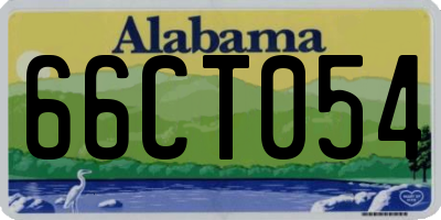 AL license plate 66CT054