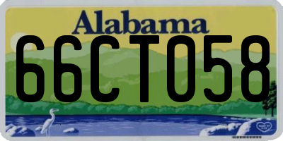 AL license plate 66CT058