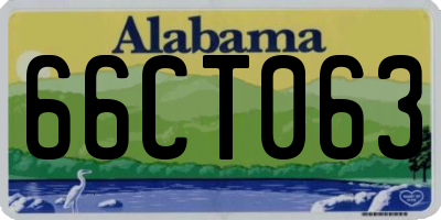 AL license plate 66CT063