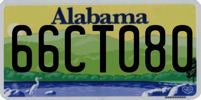 AL license plate 66CT080