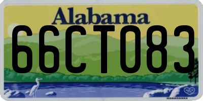AL license plate 66CT083