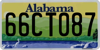 AL license plate 66CT087